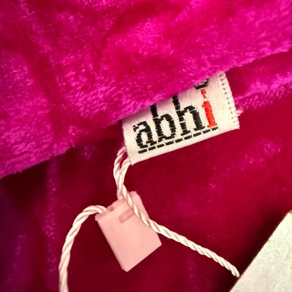 Y2K Style Crushed Velvet Baby Tee Magenta Pink Crop Top Women’s L - Picture 5 of 5